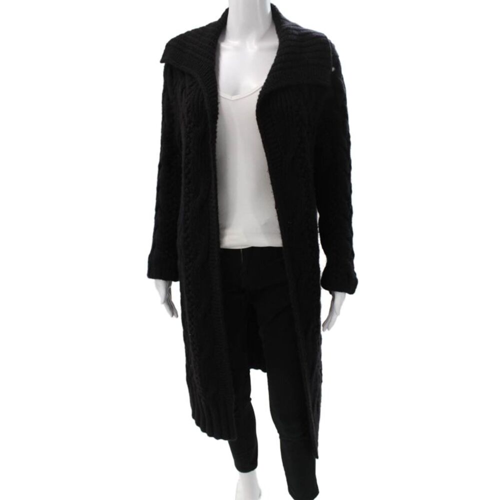 Holt Renfrew Women Black Cashmere Collared Cardigan Size S